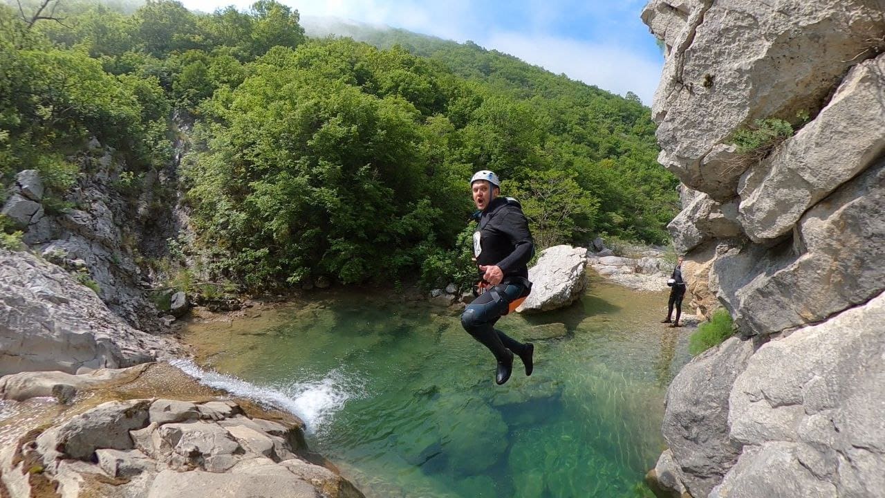Canyoning Montenegro canyoning paragliding camp1
